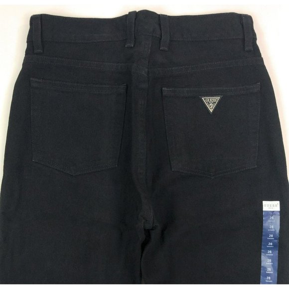 Guess 050 Original Women 28 Short Classic Fit VTG High Waist 90s Black Mom Jeans - Picture 9 of 11